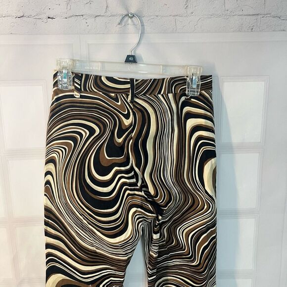 Motel Zoven Multicolor Ripple High Waist Flare Trouser In 70's Size XS - Picture 8 of 12